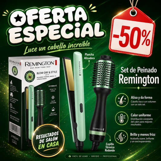 Cepillo Secador + Plancha Aguacate