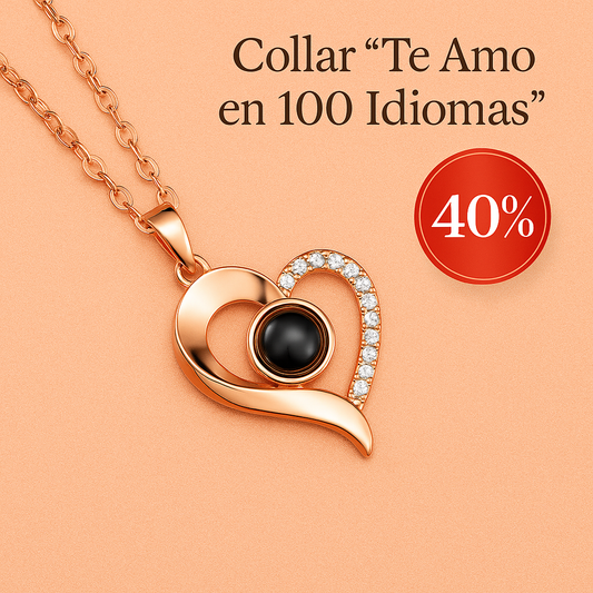 Collar Te Amo 100 Idiomas Cajaregalo